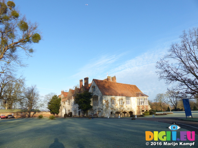 FZ025218 Bisham Abbey in winter's frost